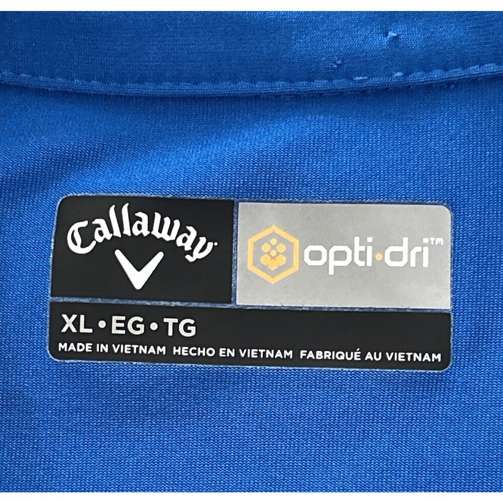 Callaway Men's Opti-Dri Golf Polo Shirt Blue Size XL Lightweight Pre-Owned EUC! - Picture 5 of 11